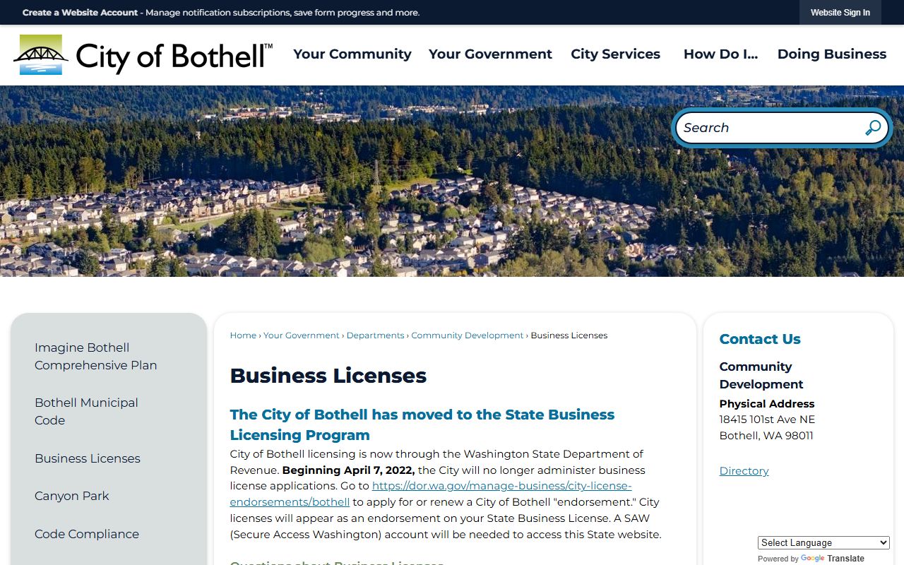 Bothell 24 hour booking police department