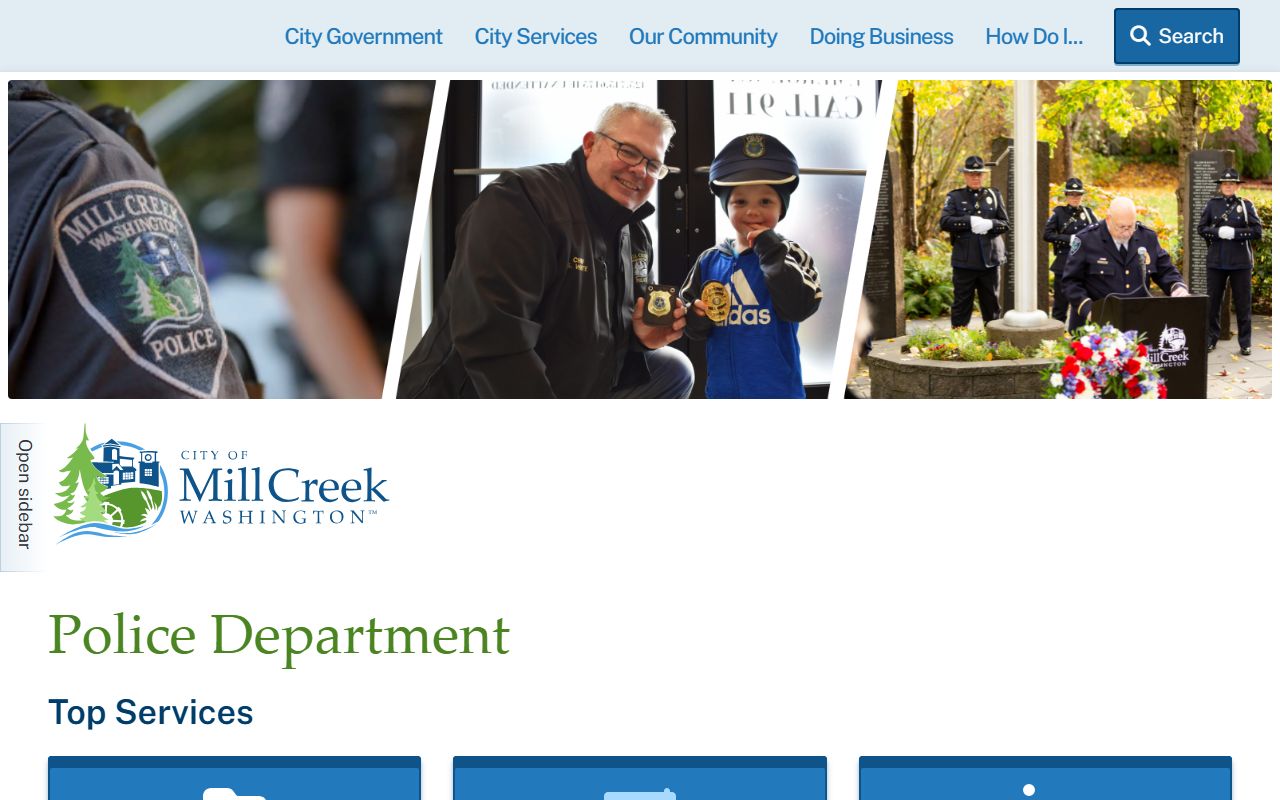 Mill Creek Police Department Mill Creek East 24 hour booking