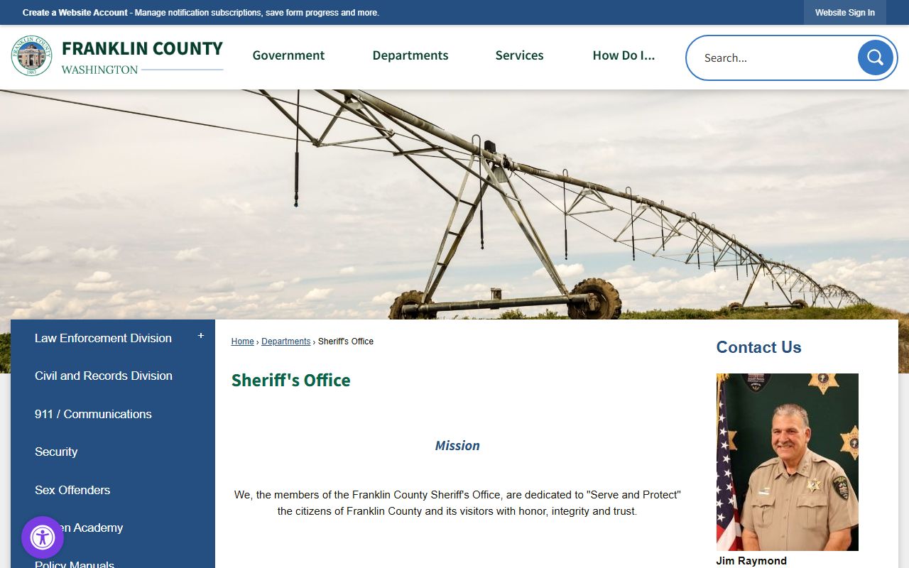 Franklin County Sheriff Office 24 hour booking page