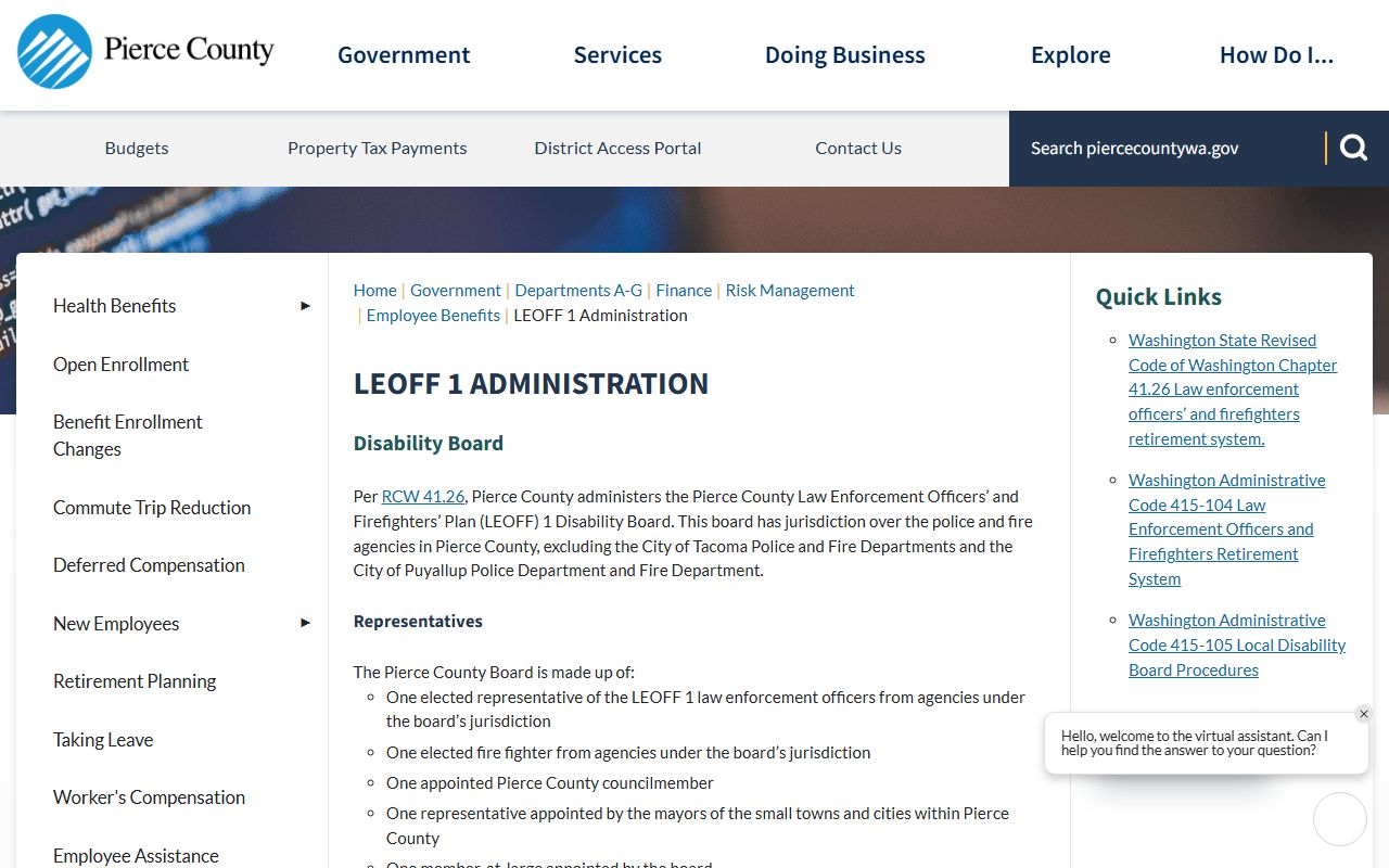 Pierce County Sheriff 24 hour booking department page