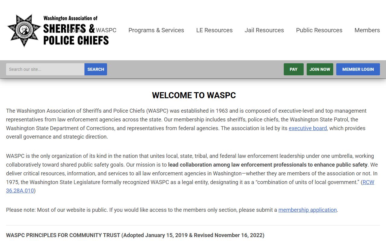 Whitman County Sheriff and WASPC 24 hour booking resources